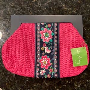 Vera Bradley Straw Clutch Petal Paisley